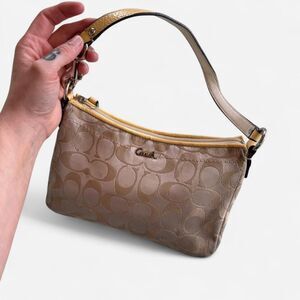 Coach Signature Logo C-Jacquard Mini Shoulder Bag
